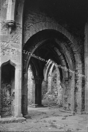 KILCOOLEY ABBEY PRIOR'S SEAT & LADY CHAPEL FROM NAVE